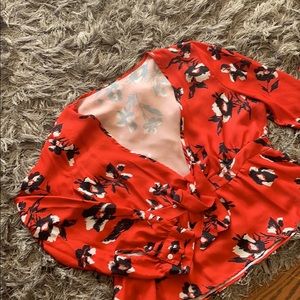 Floral peplum top